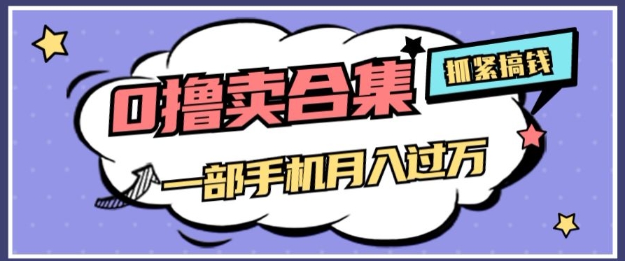 0撸项目月入过万，售卖全套ai工具合集，一单29.9元，一部手机即可